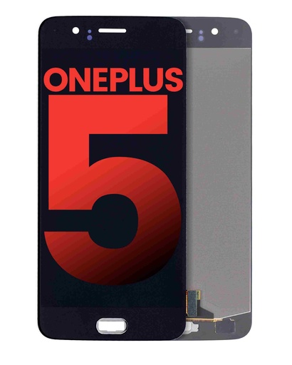 [107084001105] Bloc écran OLED sans châssis compatible OnePlus 5 - Aftermarket Plus - Noir