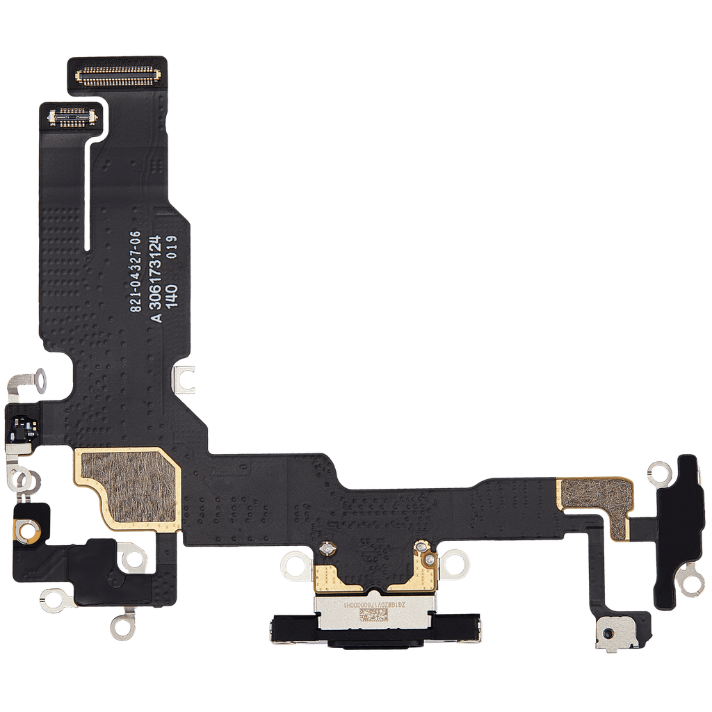 Connecteur de charge avec nappe compatible iPhone 15 - Premium - Noir
