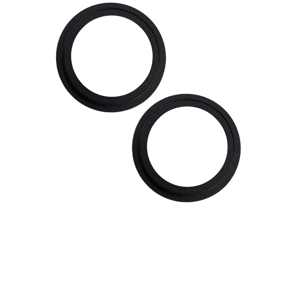 Anneau de protection de lentille caméra arrière compatible iPhone 15 - 15 Plus - Aftermarket Plus - Noir - 2 pièces