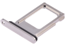 Tiroir SIM double compatible iPhone 15 Pro - 15 Pro Max - Blanc Titane