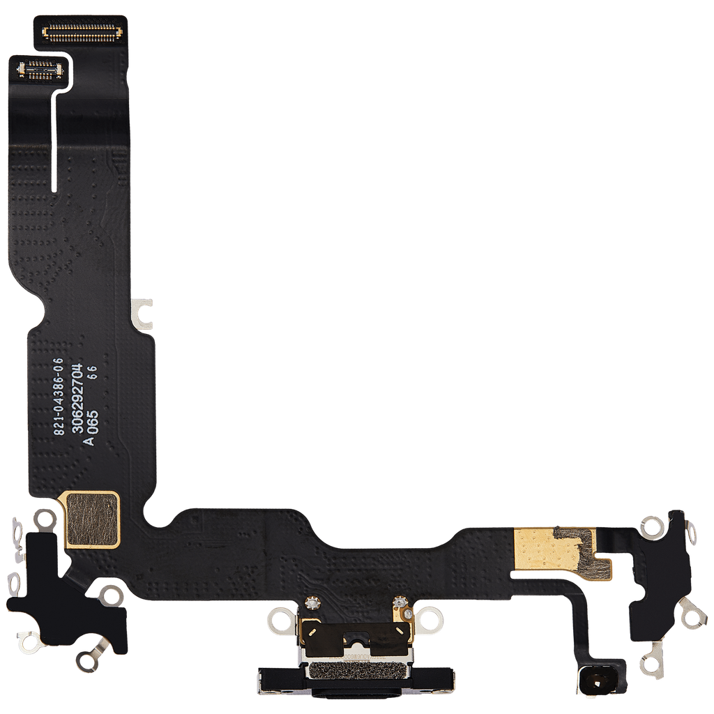 Connecteur de charge avec nappe compatible iPhone 15 Plus - Premium - Noir