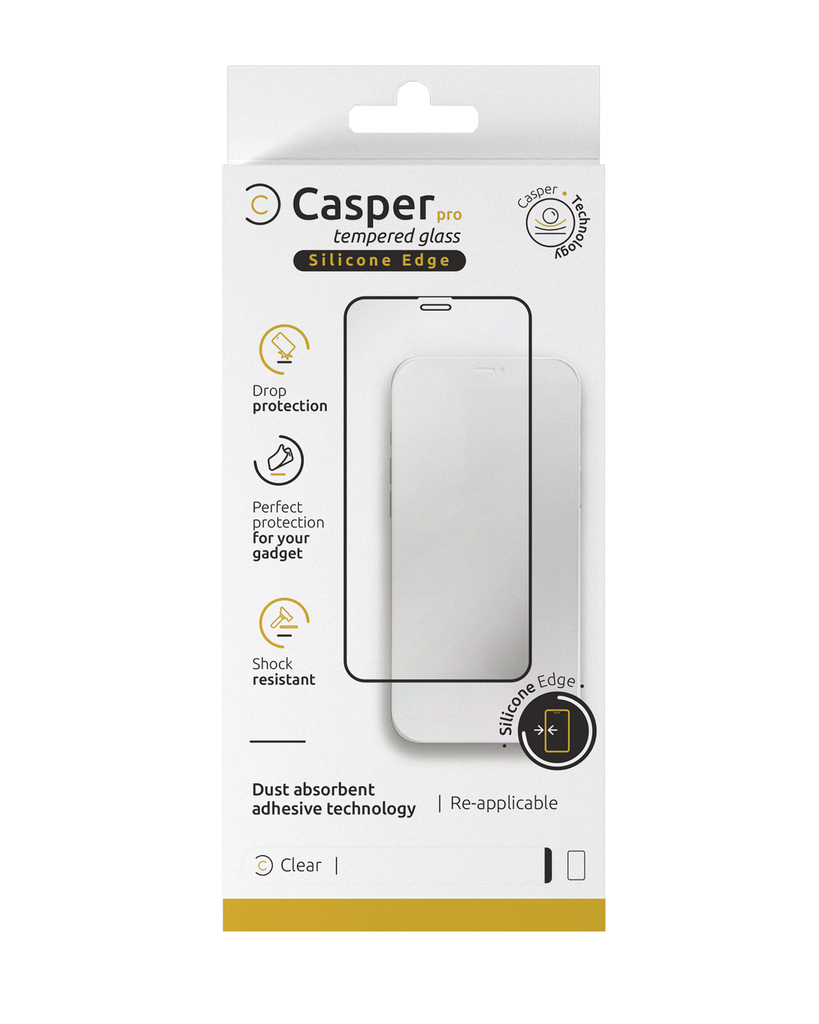 Verre trempé Clair compatible iPhone 15 - Casper Pro Silicone