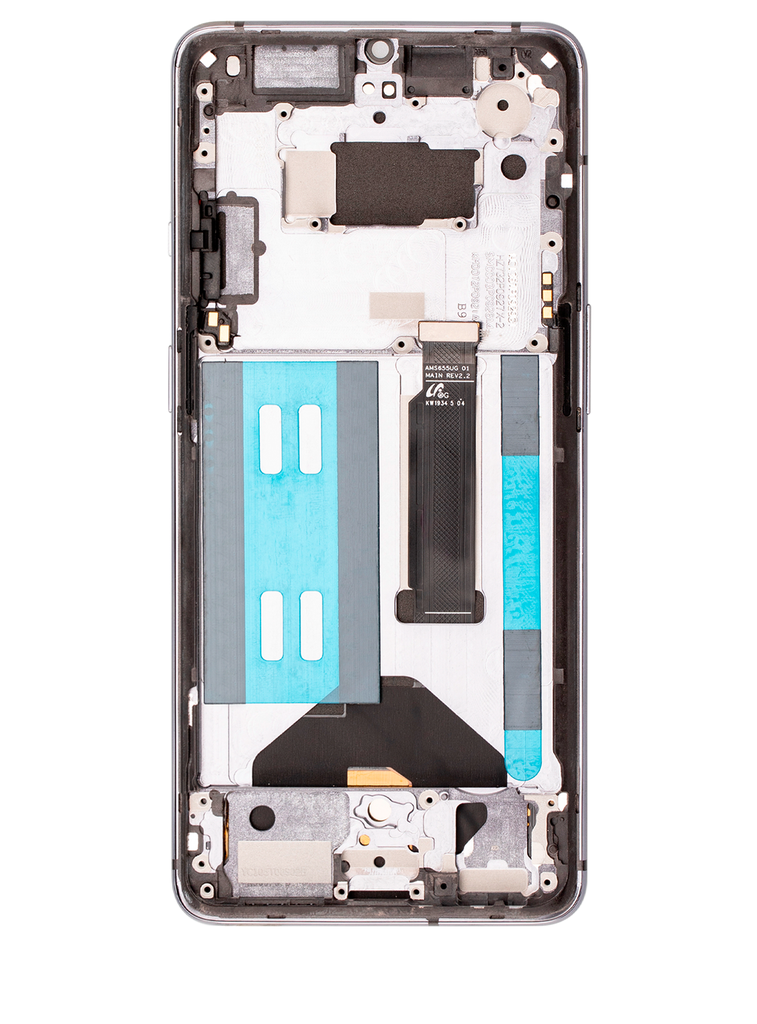 Bloc écran OLED sans châssis pour OnePlus 7T - Aftermarket Plus - Argent mat