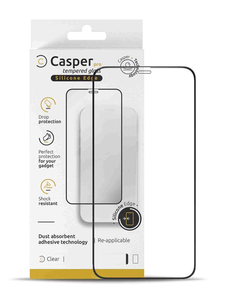 Verre trempé compatible iPhone 13 - 13 Pro - 14 - Casper Pro Silicone