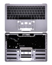 Top case avec clavier AZERTY pour MacBook Pro 13" Retina A1708 - Fin 2016 - Milieu 2017 - Space Gray