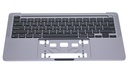 Top case avec clavier AZERTY pour MacBook Pro 13" A2338 - Fin 2020 - Gris