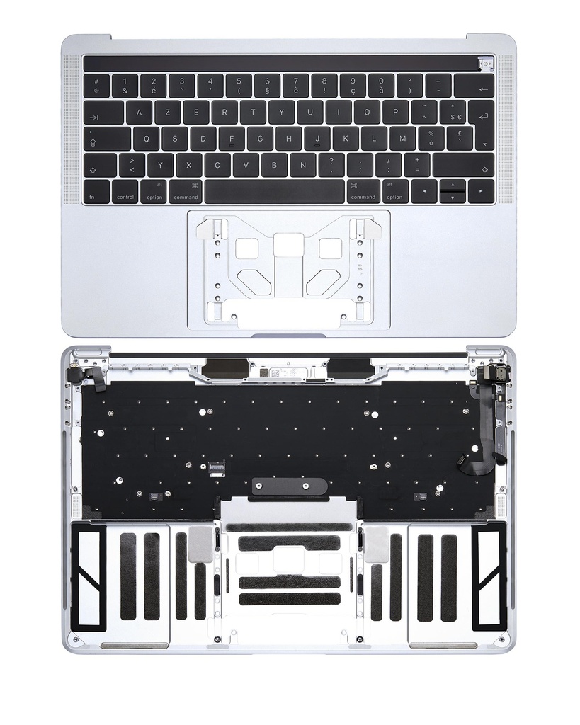 Top case avec clavier AZERTY pour MacBook Pro 13" A1706 - Fin 2016 - Milieu 2017 - Argent