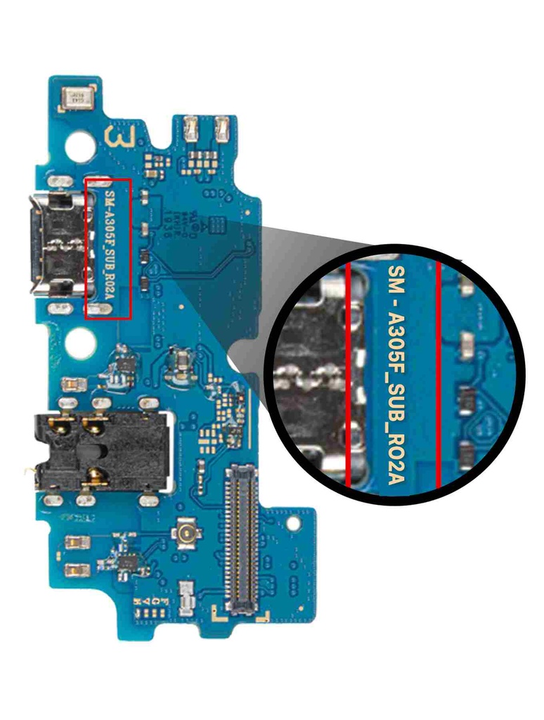 Connecteur de charge avec prise Jack compatible SAMSUNG A30 - A305 2019