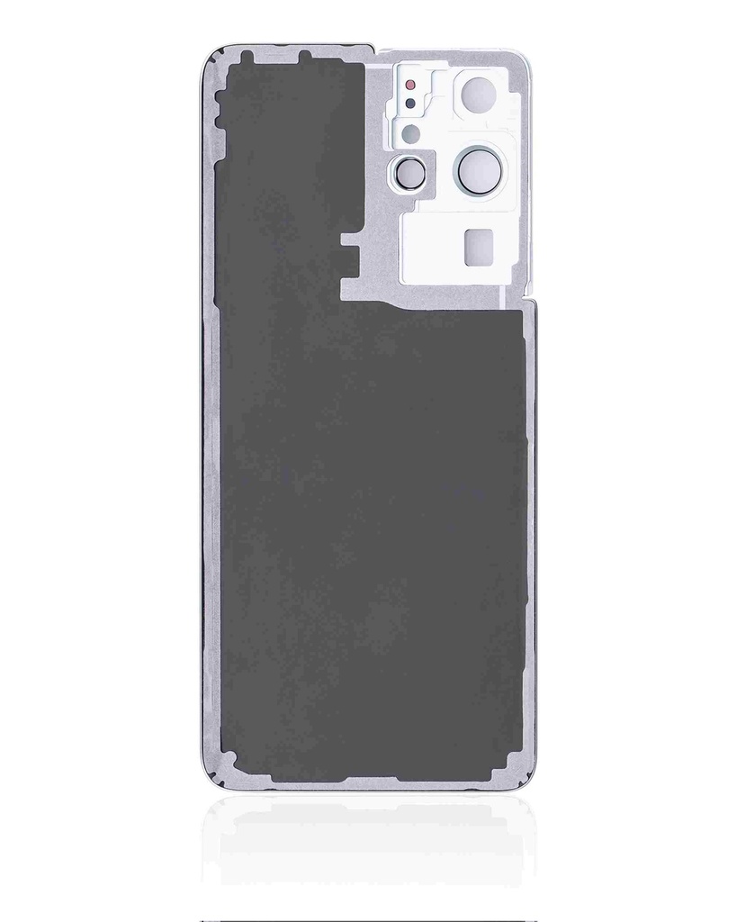 Vitre arrière avec lentille caméra compatible SAMSUNG S21 Ultra - Sans logo - Aftermarket Plus - Phantom Silver