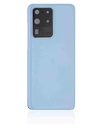 Vitre arrière avec lentille caméra compatible SAMSUNG S20 Ultra - Sans logo - Aftermarket Plus - Bleu