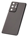 Vitre arrière avec lentille caméra compatible Samsung Galaxy S21 Ultra - No Logo - Aftermarket Plus - Phantom Black