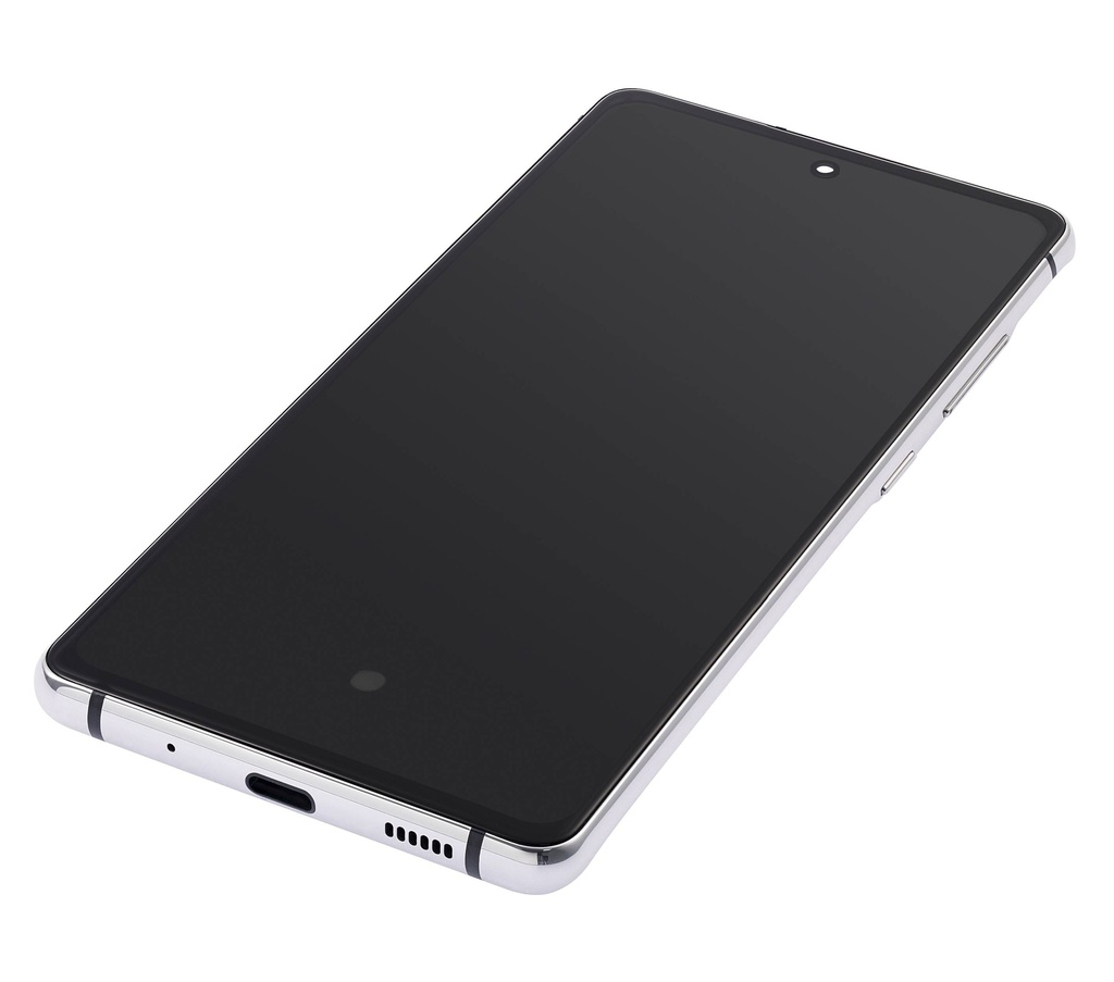 Bloc écran OLED avec châssis compatible Samsung Galaxy S20 FE 4G - 5G - Aftermarket Plus - Cloud White