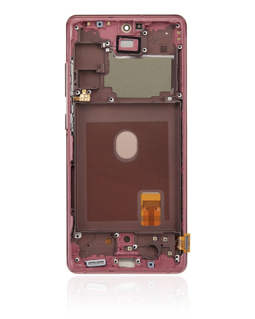 Bloc écran OLED avec châssis compatible Samsung Galaxy S20 FE 4G - 5G - Aftermarket Plus - Cloud Red