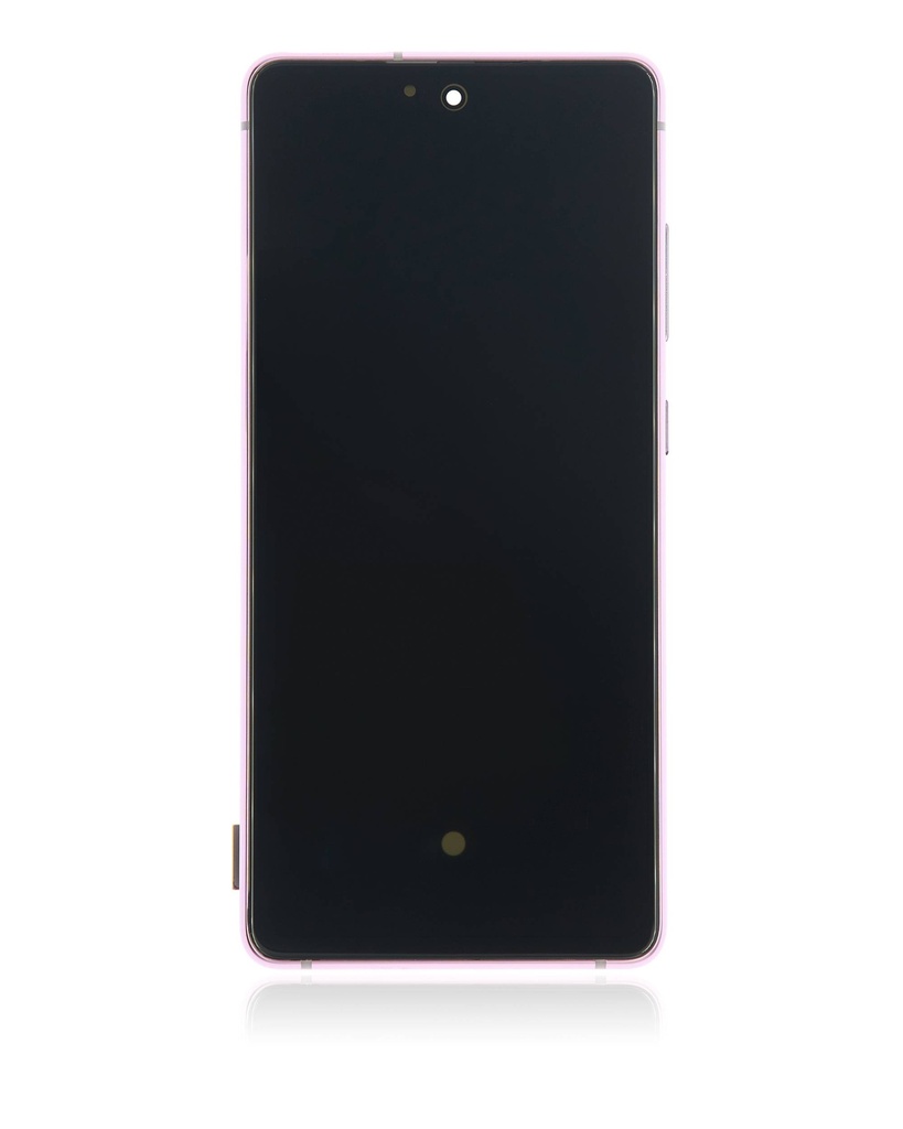 Bloc écran OLED avec châssis compatible Samsung Galaxy S20 FE 4G - 5G - Aftermarket Plus - Cloud Lavender