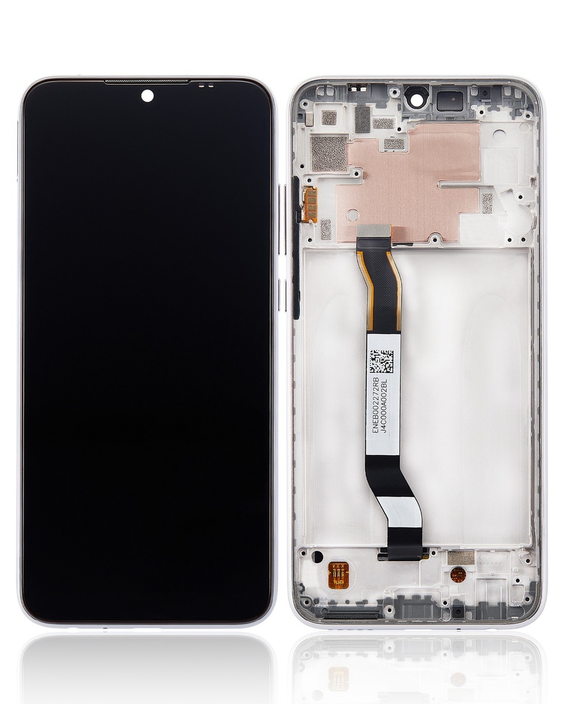 Bloc écran LCD compatible pour XIAOMI Redmi Note 8T (avec chassis) - Reconditionné - Blanc Lunaire