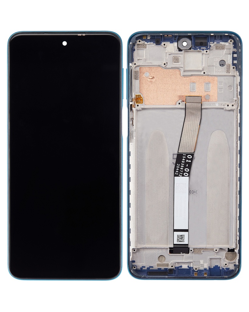 Bloc écran LCD compatible pour XIAOMI Redmi Note 9 Pro 4G (avec chassis) - Reconditionné - Vert Tropicale