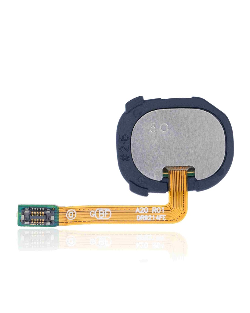 Lecteur d'empreintes digitales avec nappe compatible SAMSUNG A20 - A205 2019 - Bleu foncé