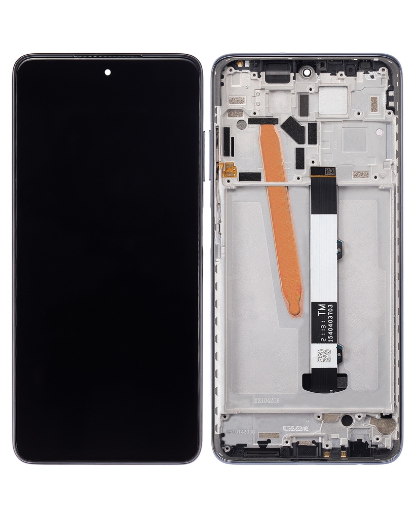 Bloc écran LCD compatible pour XIAOMI Redmi Pocophone X3 Pro (avec chassis) - Reconditionné - Noir Fantome