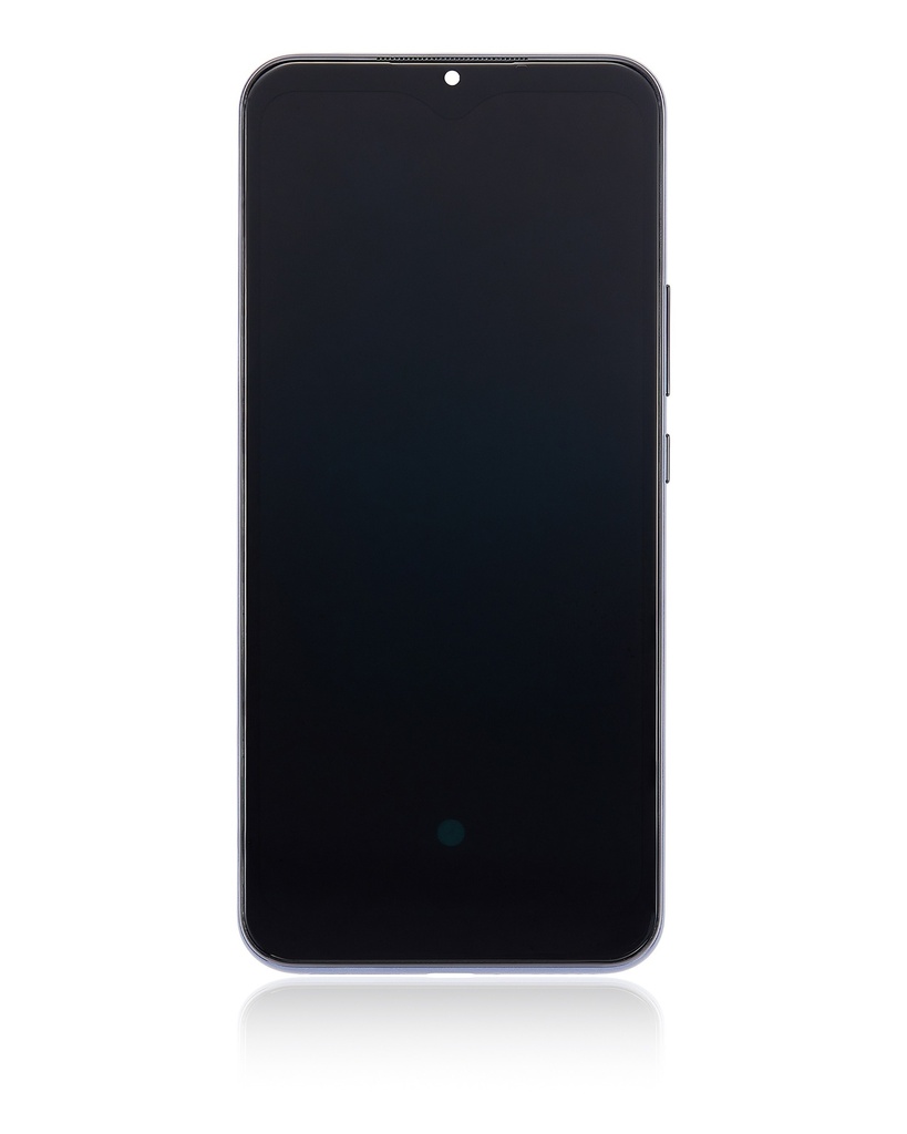 Bloc écran OLED compatible pour XIAOMI MI 10 Lite 5G (avec chassis) - Aftermarket Plus -Gris cosmique