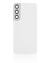Vitre arrière avec lentille caméra compatible Samsung Galaxy S22 5G - Sans Logo - Aftermarket Plus - Blanc