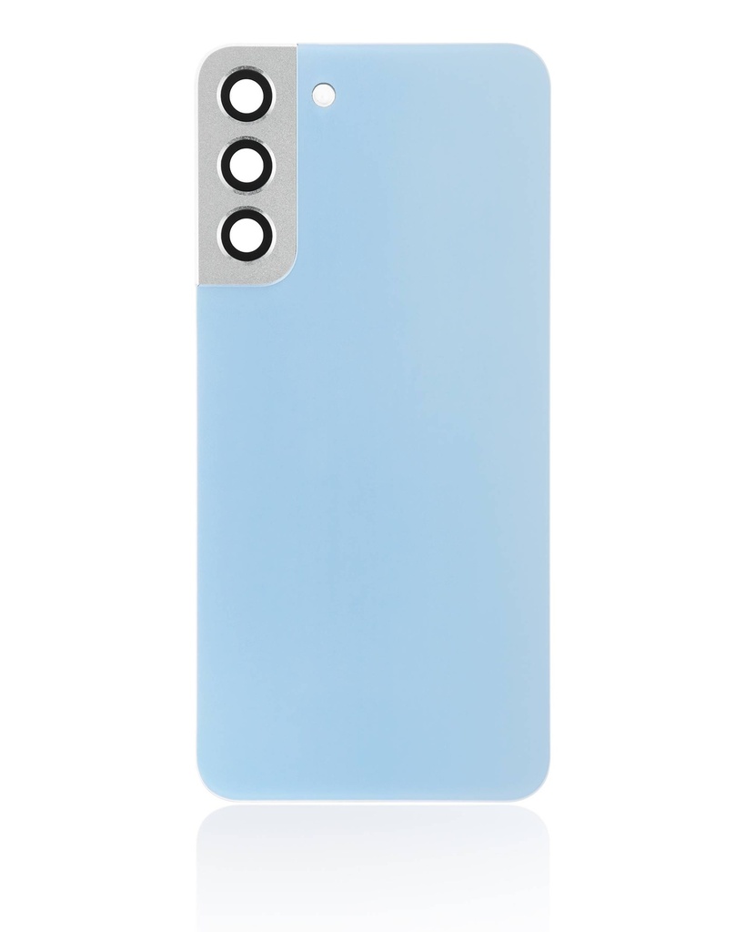 Vitre arrière avec lentille caméra compatible Samsung Galaxy S22 Plus 5G - Sans Logo - Aftermarket Plus - Bleu ciel