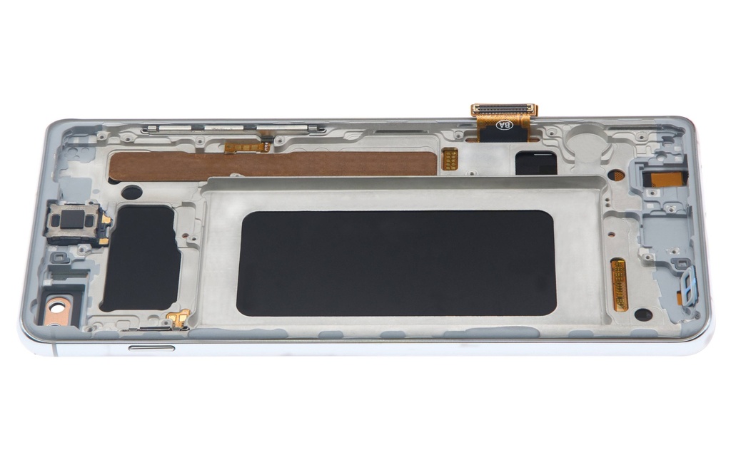 Bloc écran LCD avec châssis - sans capteur d'empreintes digitales compatible Samsung Galaxy S10 Plus - Aftermarket Plus: TFT - Prism White