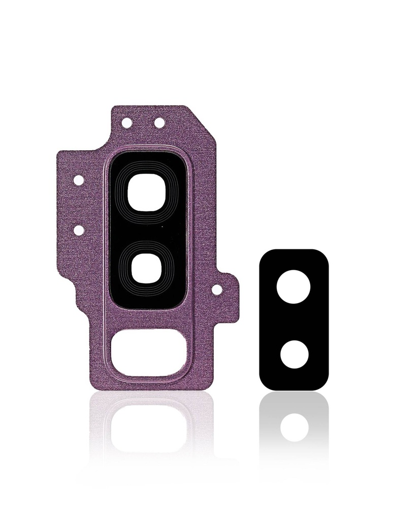 Lentille caméra arrière avec support compatible Samsung Galaxy S9 Plus - Purple