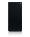 Bloc écran LCD avec châssis - sans capteur d'empreintes digitales compatible Samsung Galaxy S10 - Aftermarket Plus: TFT - Prism Blue