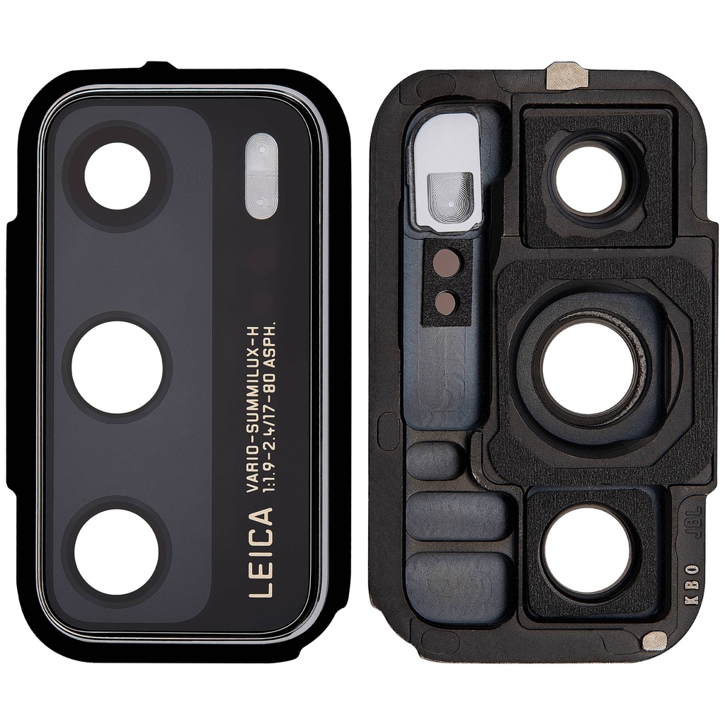 Lentille caméra arrière avec support compatible Huawei P40 - Ice White