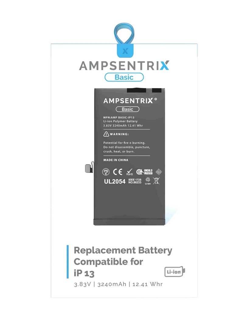 Batterie compatible iPhone 13 - AmpSentrix Basic