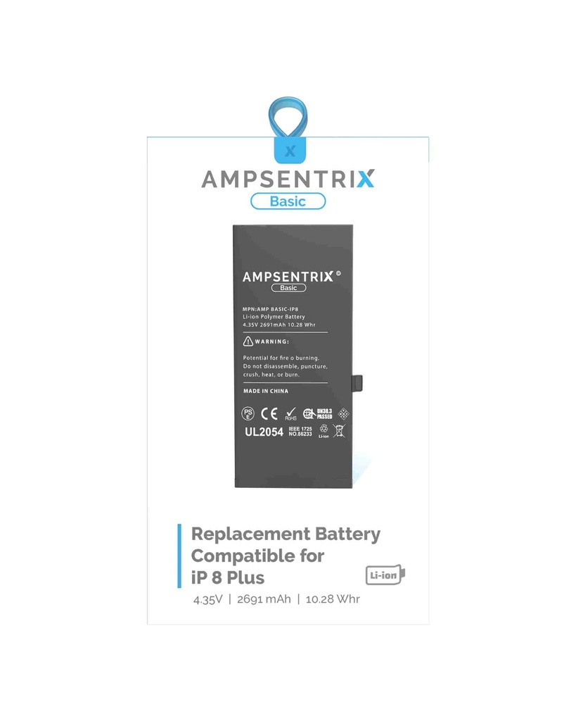 Batterie compatible iPhone 8 Plus - AmpSentrix Basic