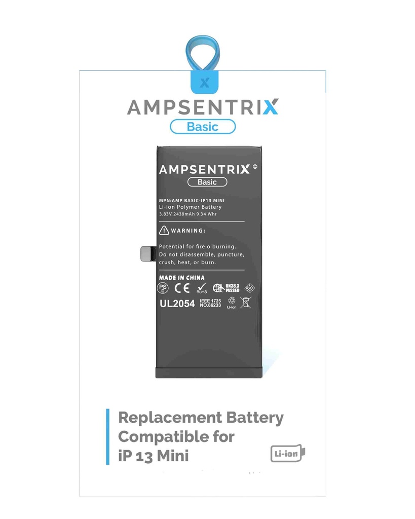 Batterie compatible iPhone 13 Mini - AmpSentrix Basic