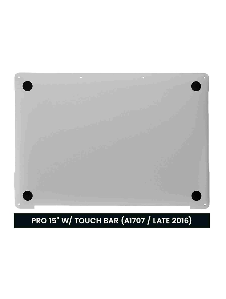 Coque - châssis inférieur - compatible MacBook Pro 15" avec Touch Bar - A1707 - Fin 2016 Milieu 2017 - A1990 - Fin 2018 Début 2019 - Argent