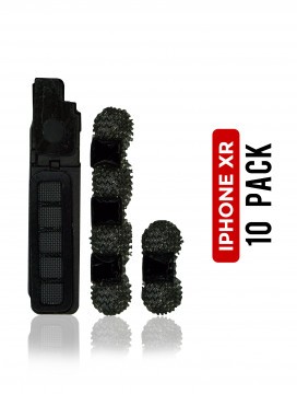 Grille anti-poussière micro et haut parleur pour iPhone XR - sachet de 10 - Blanc