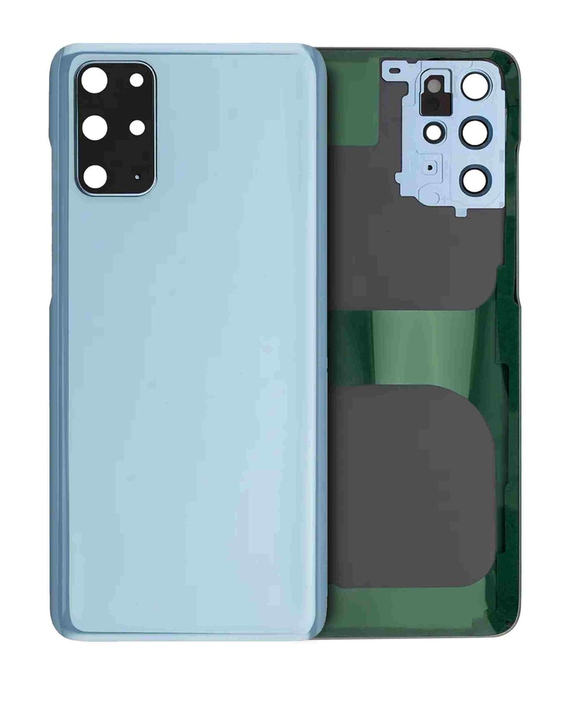 Vitre arrière avec lentille caméra pour SAMSUNG S20 Plus - Version US - SERVICE PACK - Aura Bleu