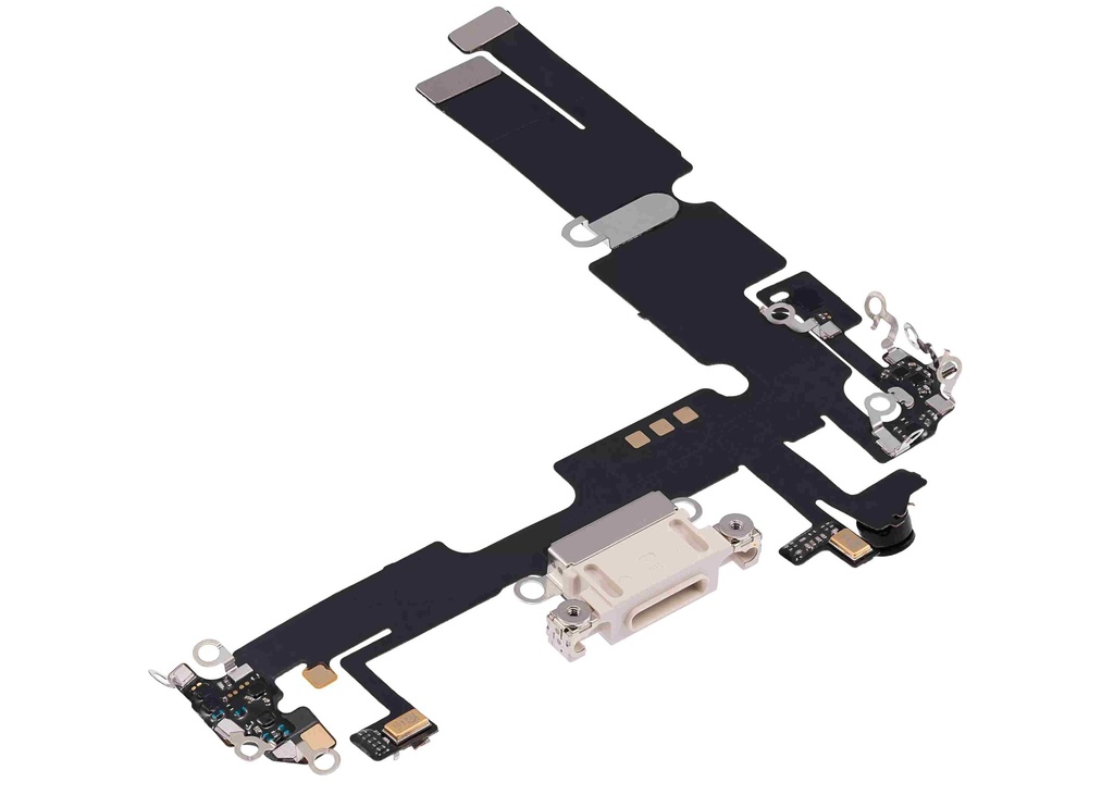 Connecteur de charge avec nappe compatible iPhone 14 Plus - Aftermarket Plus - Lumière Stellaire