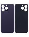 Vitre arrière avec adhésif 3M compatible iPhone 14 Pro Max - Sans Logo - Large Camera Hole - Deep Purple