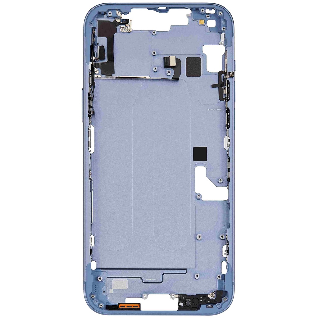 Châssis avec boutons Power et volume compatible iPhone 14 Plus - Grade A - Version internationale - Bleu
