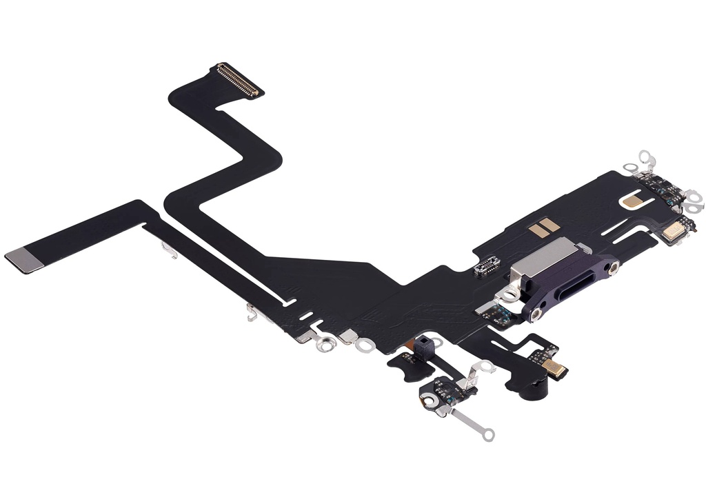Connecteur de charge avec nappe compatible iPhone 14 Pro - Aftermarket Plus - Deeple Purple