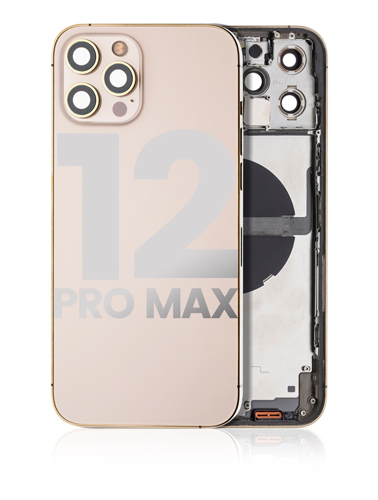 Châssis avec nappes pour iPhone 12 Pro Max - Grade A - avec Logo - Version US - Or