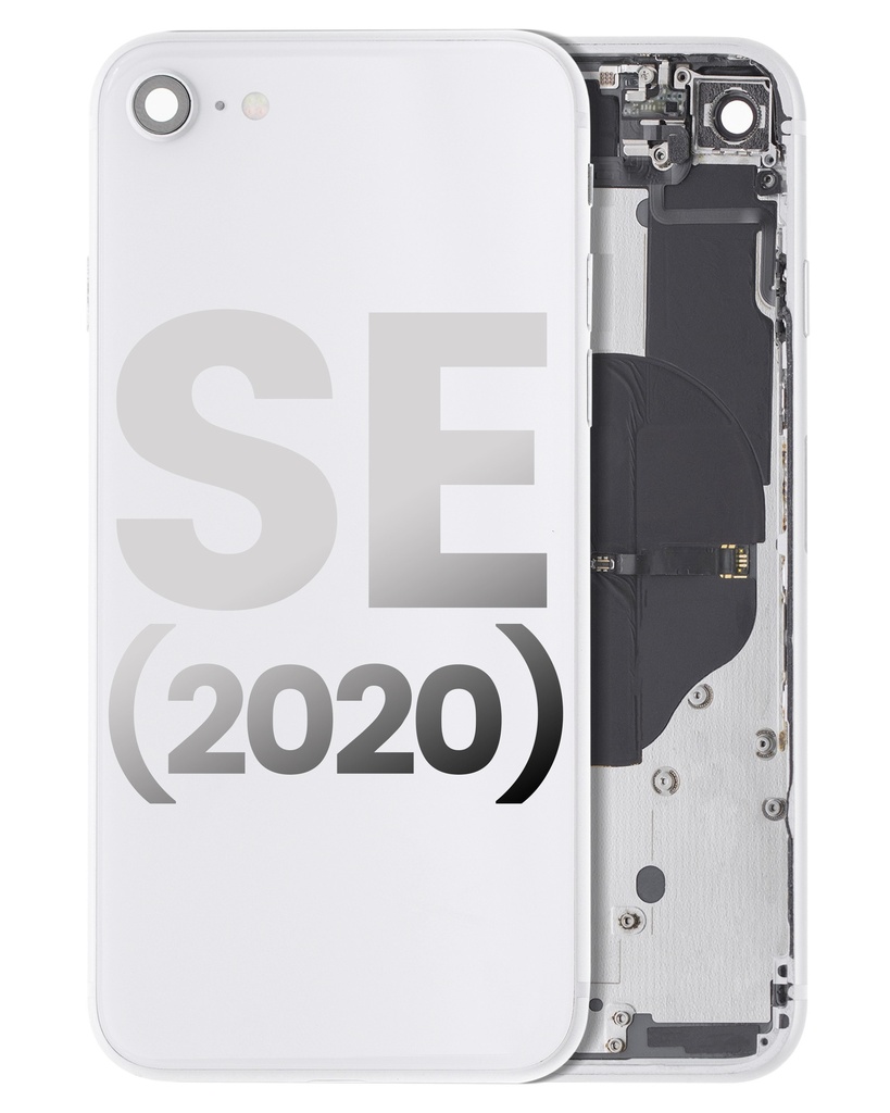 Châssis avec nappes pour iPhone SE 2020 - Grade A - avec logo - Blanc