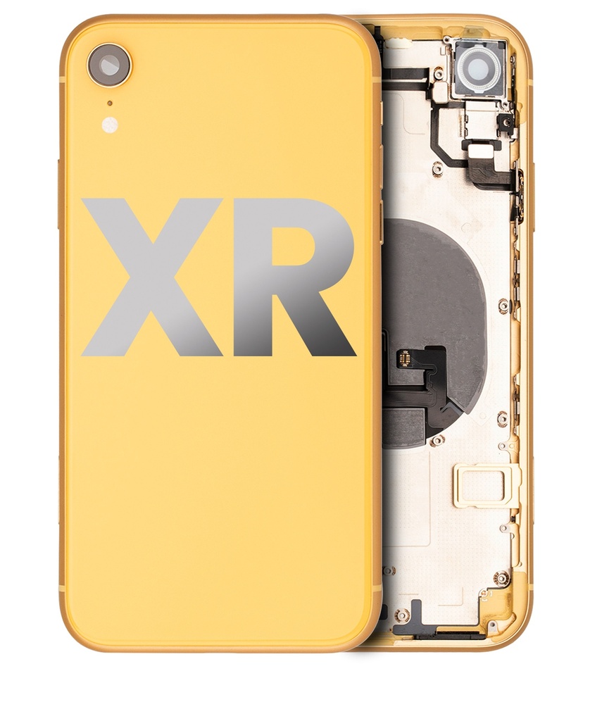 Châssis avec nappes pour iPhone XR - Grade A - avec logo - Jaune