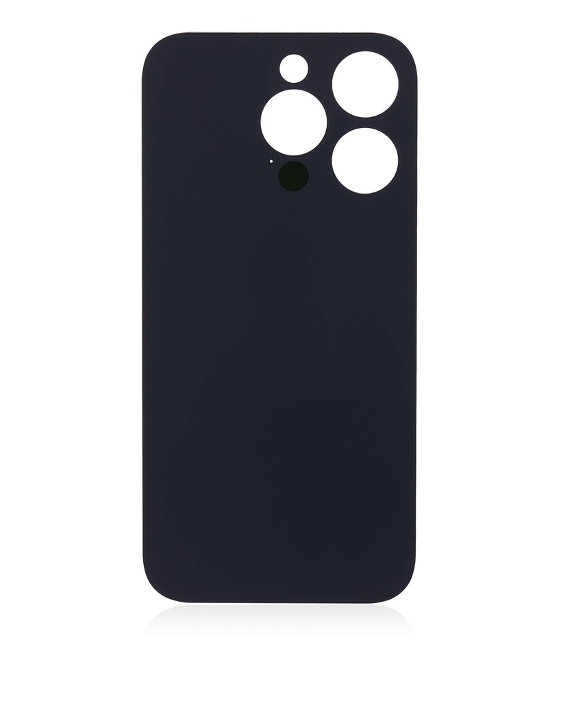 Vitre arrière avec adhésif 3M compatible iPhone 14 Pro - Sans logo - Large camera hole - Space Black