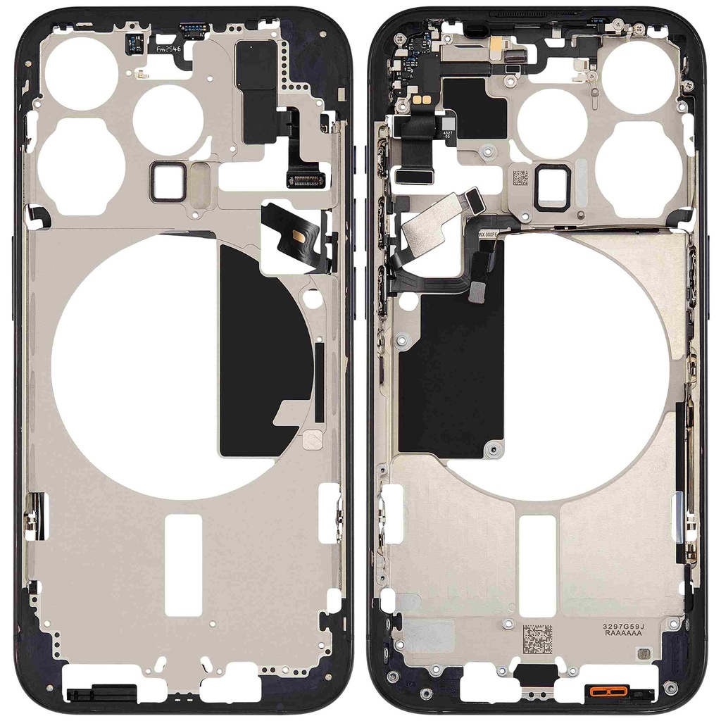 Châssis avec boutons Power et Volume original pour iPhone 15 Pro - Grade A - Version US - Bleu Titane