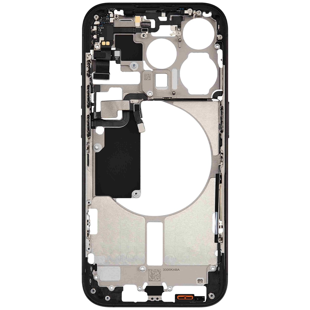 Châssis avec boutons Power et Volume original pour iPhone 15 Pro - Grade A - Version US - Noir Titane
