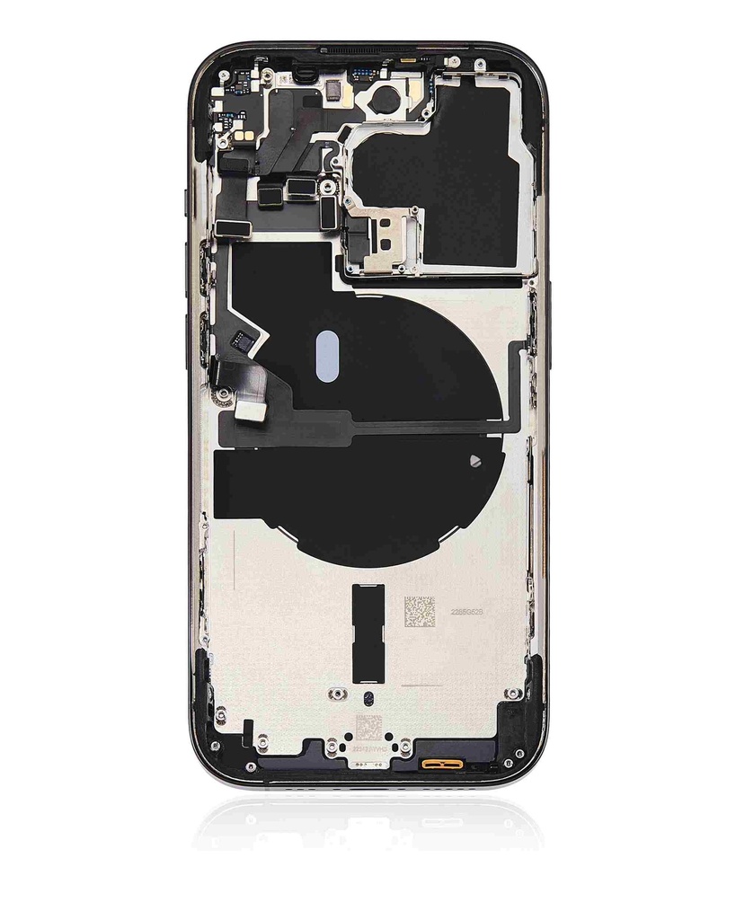 Chassis arrière avec petit composant pré installé pour iPhone 14 Pro - Grade A - avec logo - Version US sans lecteur SIM - Noir