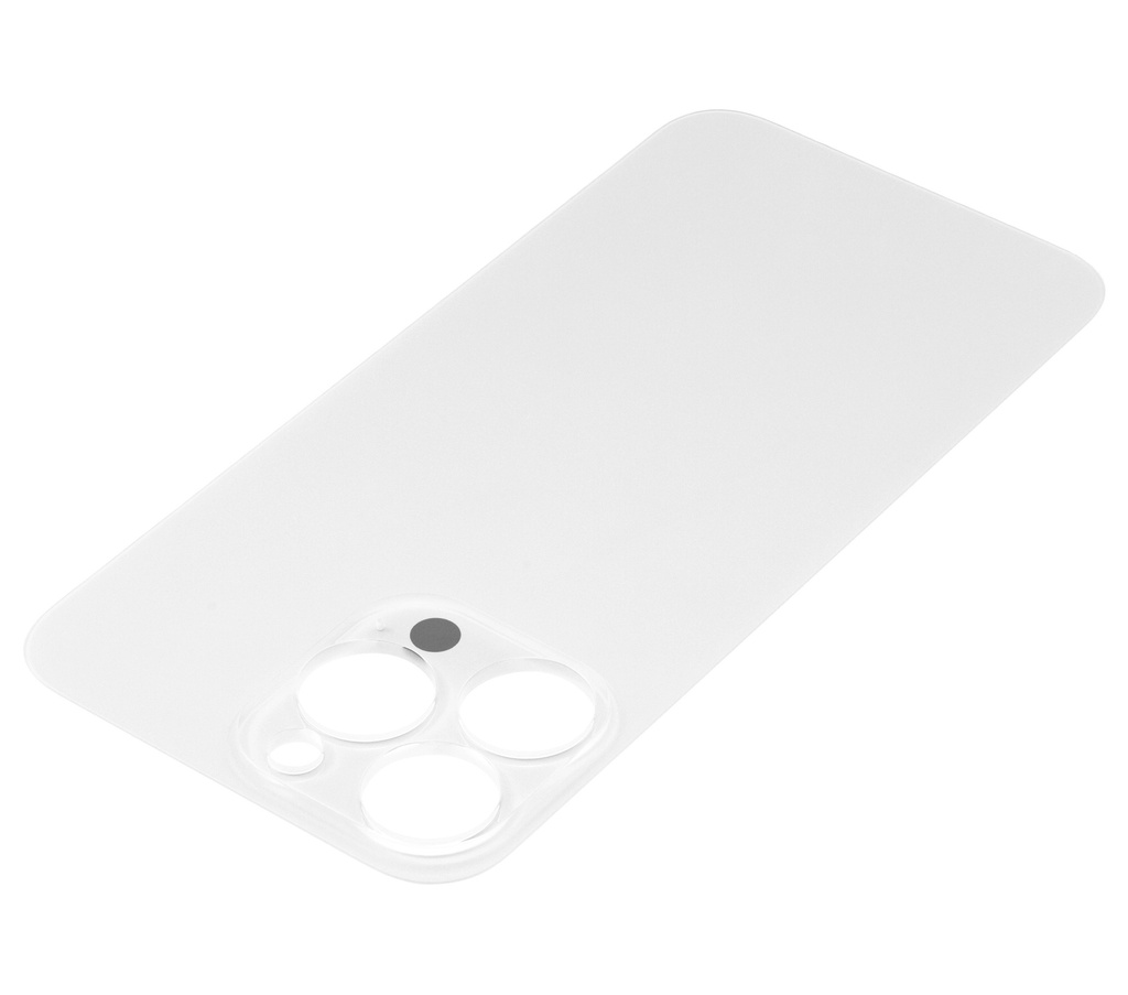 Vitre arrière compatible pour iPhone 13 Pro - Sans logo - Argent