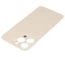 Vitre arrière compatible pour iPhone 13 Pro - Sans logo - Or
