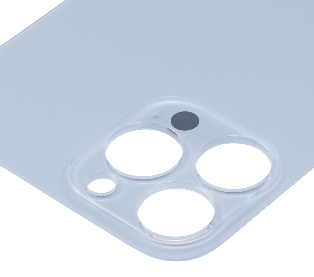 Vitre arrière compatible pour iPhone 13 Pro Max - Sans logo - Bleu Alpin