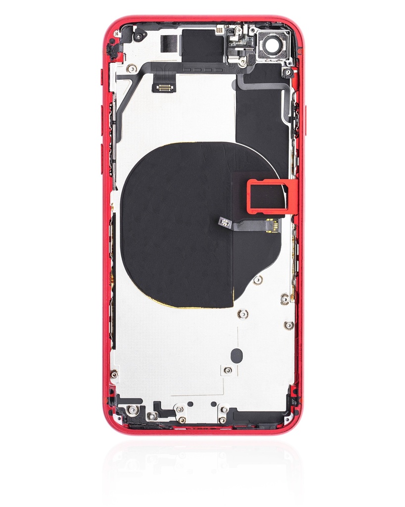 Chassis avec nappes pour iPhone SE (2020) - Grade A (avec Logo) - Rouge